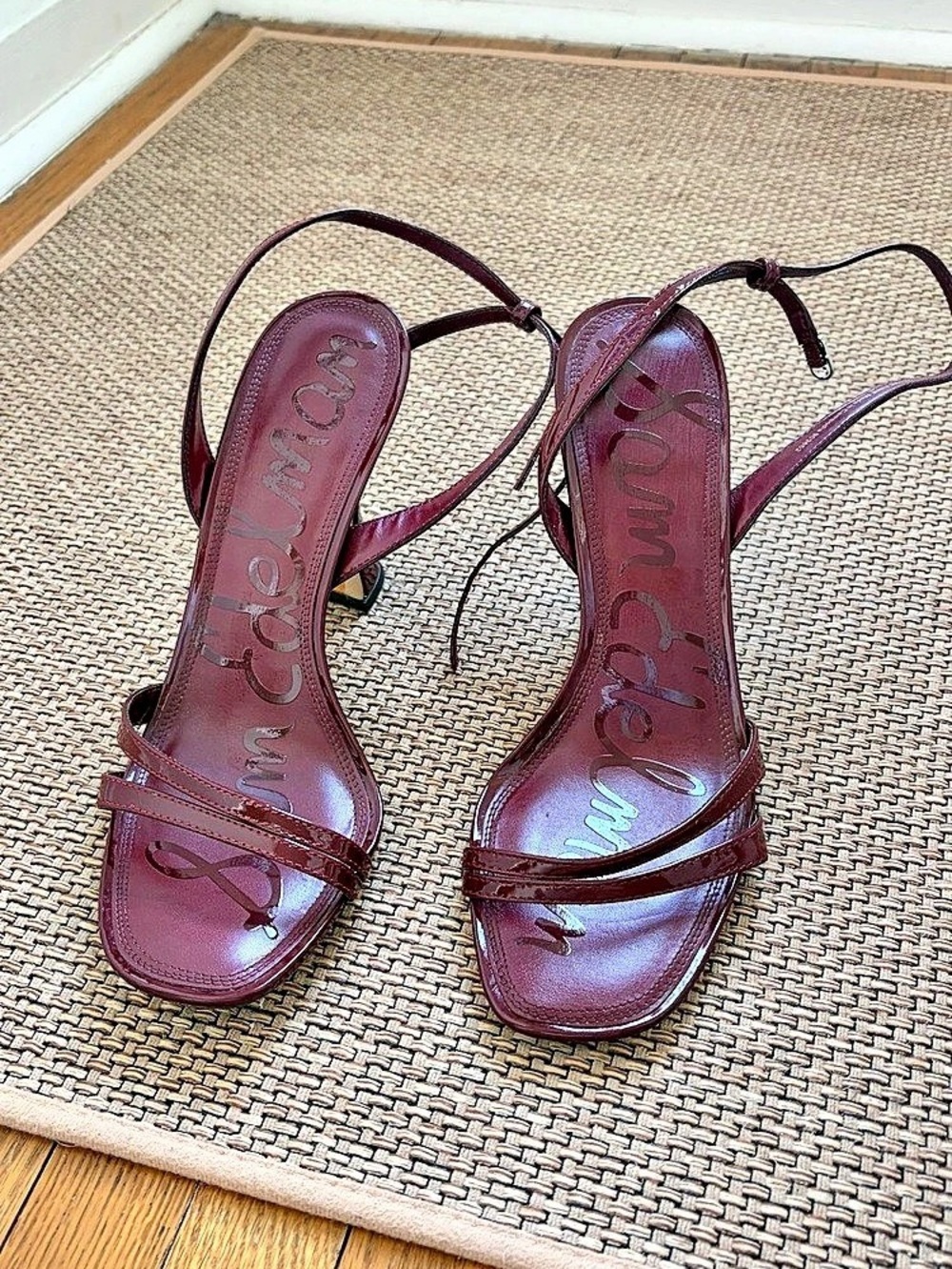 Sam Edelman Burgundy Strappy Heels